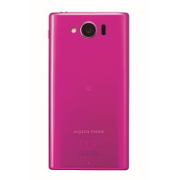 「AQUOS PHONE SERIE mini SHL24」ピンクモデル背面