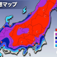 積雪予想マップ（最悪の場合）