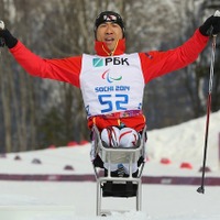 ソチ冬季パラリンピック、バイアスロン男子7.5km座位、久保恒造選手　(c) Getty Images