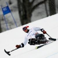 ソチ冬季パラリンピック、アルペンスキー男子スーパー大回転座位、狩野亮選手　(c) Getty Images