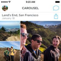 Dropboxが携帯電話のカメラと直結……ギャラリーアプリ「Carousel」をリリース 画像