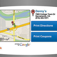 「Gilbarco Applauseメディアシステム」のGoogle Mapsによる情報検索画面