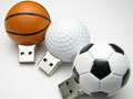 USBフラッシュメモリにもスポーツの秋が到来!?——エバーグリーン、ボール型のUSBフラッシュメモリ 画像