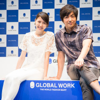 長澤まさみと大沢たかお、グローバルワーク20周年CMで“世界に挑戦” 画像