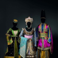 レオン・バクスト「女王タマールの友人」、「女王タマール」、「レズギン人」の衣裳（《タマール》より）1912年頃 オーストラリア国立美術館