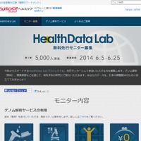 ヤフー「HealthData Lab」、ゲノム解析サービスの無料体験モニター5,000名を先行募集 画像