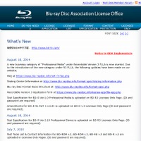 「Blu-ray Disc License Office」サイト