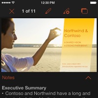PowerPoint for iPhoneの画面