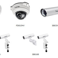 ネットワークカメラは形状と防水防塵、解像度などが異なる6種類をラインナップ。オフィスや店舗の監視など、多くの用途に対応する（画像は同社webサイトより）。