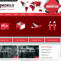 Mobile World Congress 2015公式ウェブサイト（キャプチャ）