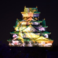 見物客から歓声！大阪城が大変身の3Dマッピング！ 画像