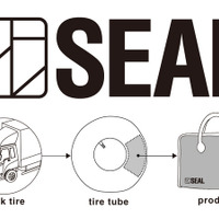 大型トラックの使用済みタイヤチューブをリユースしたSEALの「iPhone 6ケース diary type」