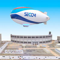 セコムが日本初となる民間防犯用飛行船を開発中～2016年実用化へ 画像