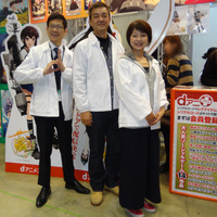 dアニメストアを担当するNTTドコモの柳瀬一樹氏（左）、田中伸明氏（中央）、宮原さおり氏（右）