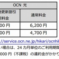 NTT Com、ネットや電話をまとめて割安に利用できる「OCN 光」開始 画像
