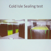 「Cold isle Sealing」試験写真