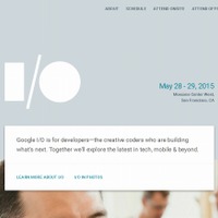 「Google I/O 2015」サイトトップページ