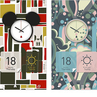 時計、カレンダーなどが収録されたライブ壁紙「ディズニースタイル セレクト」