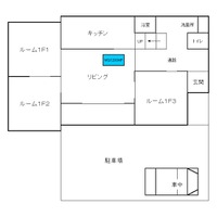 【図1】今回の接続実験で使用した家屋の１階レイアウト