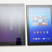 左がXperia Z2 Tablet。本体サイズもコンパクトになった