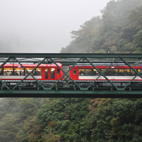 箱根登山鉄道の鉄道線やケーブルカー、箱根海賊船などは平常通り運行している。写真は箱根登山鉄道の鉄道線。