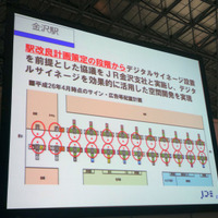 改良工事からサイネージ設置を考慮（JR西日本）