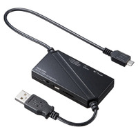 USBハブ、スマホへの充電機能を装備したカードリーダー 画像