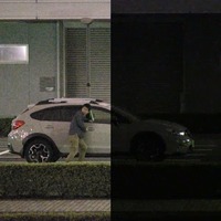 肉眼で見た映像（右）と夜間対応のネットワークカメラで撮影した映像（左）の違い。見えないものを見える化できる技術といえるだろう（画像はプレスリリースより）