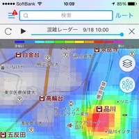 ヒートマップの例（品川駅周辺）