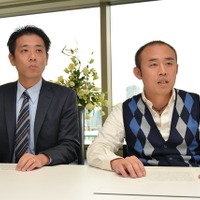 インタビューに応える須藤啓太氏（左）と上澤貴生氏（右）