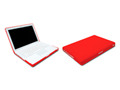 フェイクレザー素材のMacBook用保護ケース——レッド/ブラックの2色カラバリ 画像