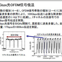 100Gbps光OFDM信号伝送