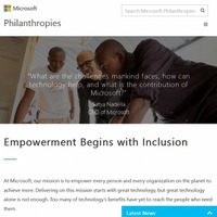 「Microsoft Philanthropies」サイト