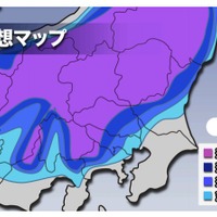 今夜から甲信・関東北部で10～20cmの積雪予想……ウェザーニューズ「最新雪情報」を配信 画像
