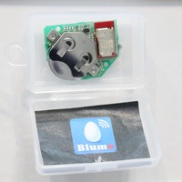 「Blumo」本体の通信モジュール。このほかに専用SIMカード、専用アプリを組み合わせて利用することになる（撮影：防犯システム取材班）