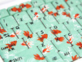 手漉き友禅紙を使った「和風キーボード」に涼しげな夏季限定デザイン 画像