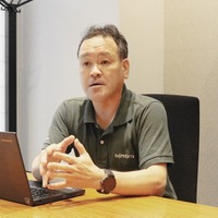 カスペルスキーが取り組んでいるCSR活動について、いろいろと教えてくれた籔内祥司氏（撮影：防犯システム取材班）