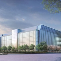 三鷹第二データセンターの完成イメージ。延床面積約38,000平方メートル、最大約5,600ラックの収容が可能な、国内最大級のデータセンターとなる（画像はプレスリリースより）