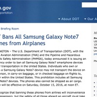 米運輸省、Galaxy Note7の航空機内持ち込みを全面禁止