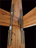 主要構造材に105mm×560mmのビッグコラムを用いた独自のビッグフレーム構法により、耐震性に優れた木造住宅となっている（画像はプレスリリースより）