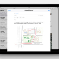 Apple Pencilを使ってメモアプリで手描きの文字や図形を描くと周囲のテキストが自動でよけてくれる。メモアプリ内の手書き文字も検索対象になるようだ