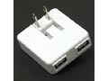 USB機器を2つ同時に充電できるUSB−ACアダプタなど 画像