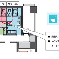 トイレの空状況がスマホでわかる！NTT東とバカンがサービス導入へ 画像