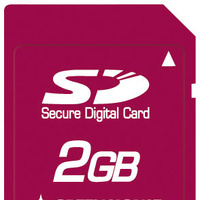 2Gバイトの大容量SDメモリーカード