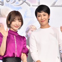 実はレアなツーショット！松たか子と神田沙也加がアナ雪2のイベントに登場 画像