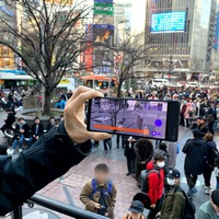 渋谷ハチ公前に5G基地局が出現！「au 5G」が拡張体験を提供 画像