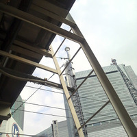 新橋駅構内に設置されていたUQ Com基地局のGPSアンテナ