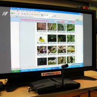 同園では、TEPCOひかりコンテンツサイト「casTY」のエディテイメント・コンテンツも活用している。写真は動画が見られる図鑑「eZUKAN」