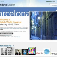 マイクロソフト「Mobile World Congress 2009」特設サイト（画像）