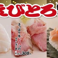 かっぱ寿司が「えびとろ祭り」！14センチ“超ビッグ”赤えびも登場